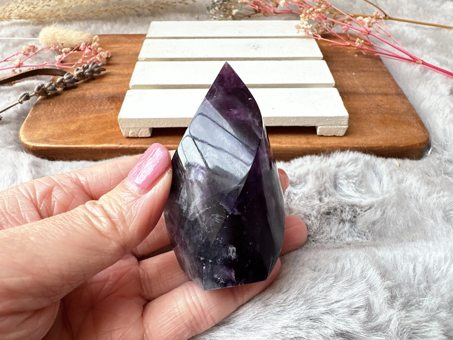 Small Watermelon Fluorite Flame