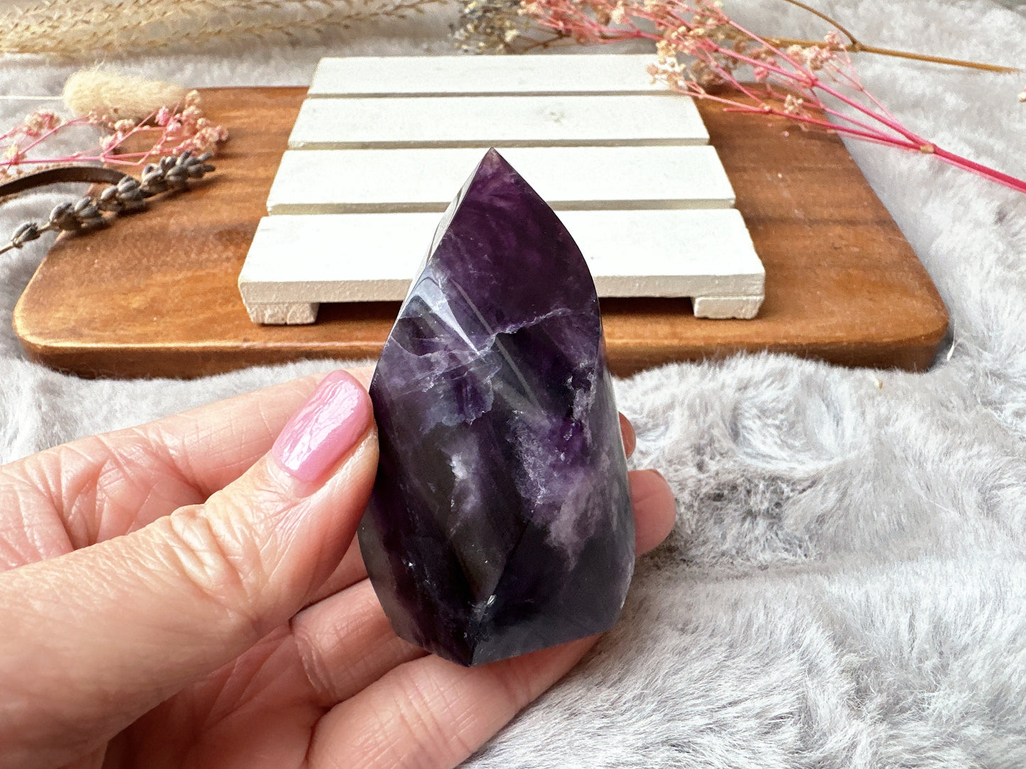 Small Watermelon Fluorite Flame