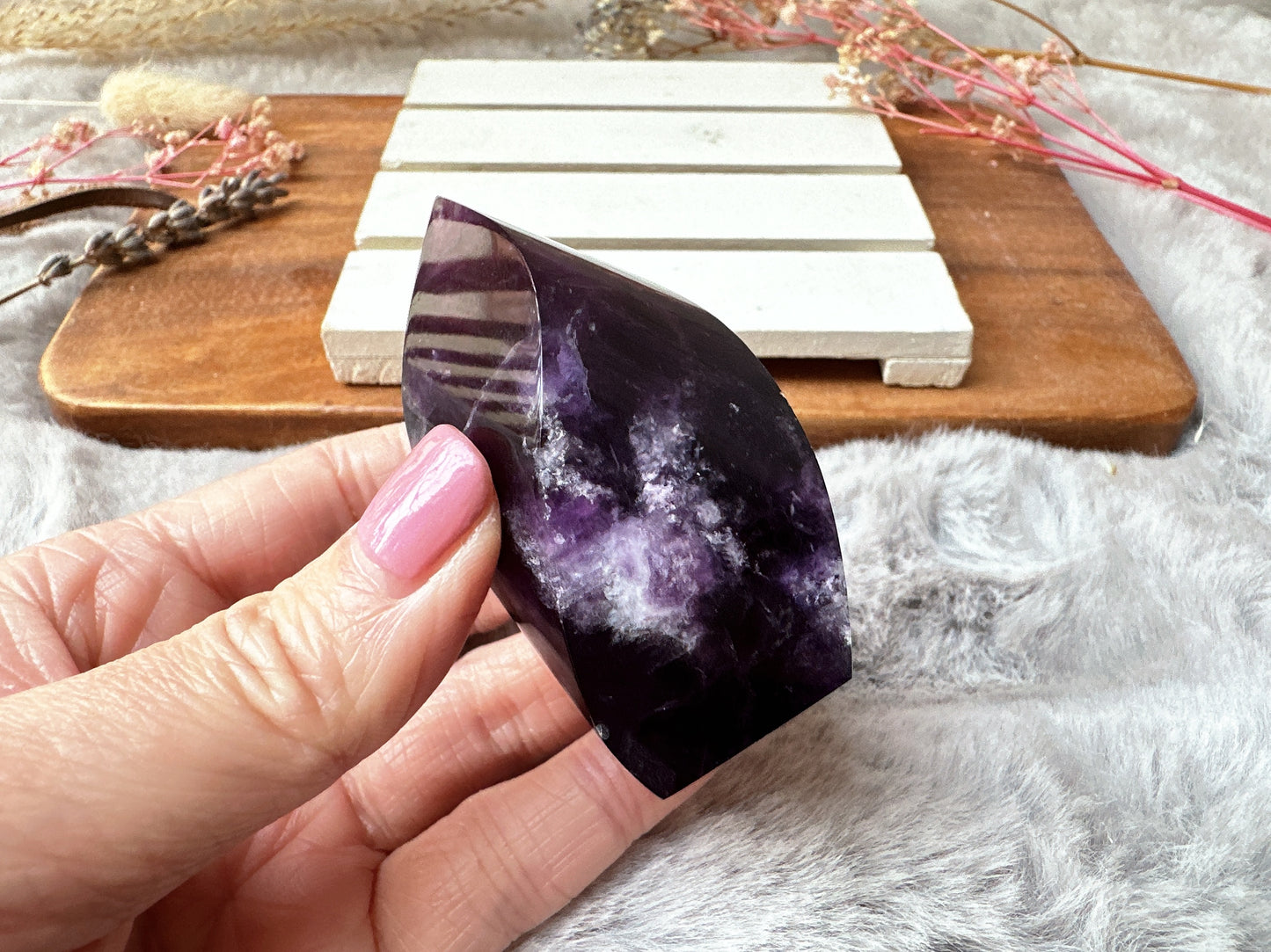 Small Watermelon Fluorite Flame