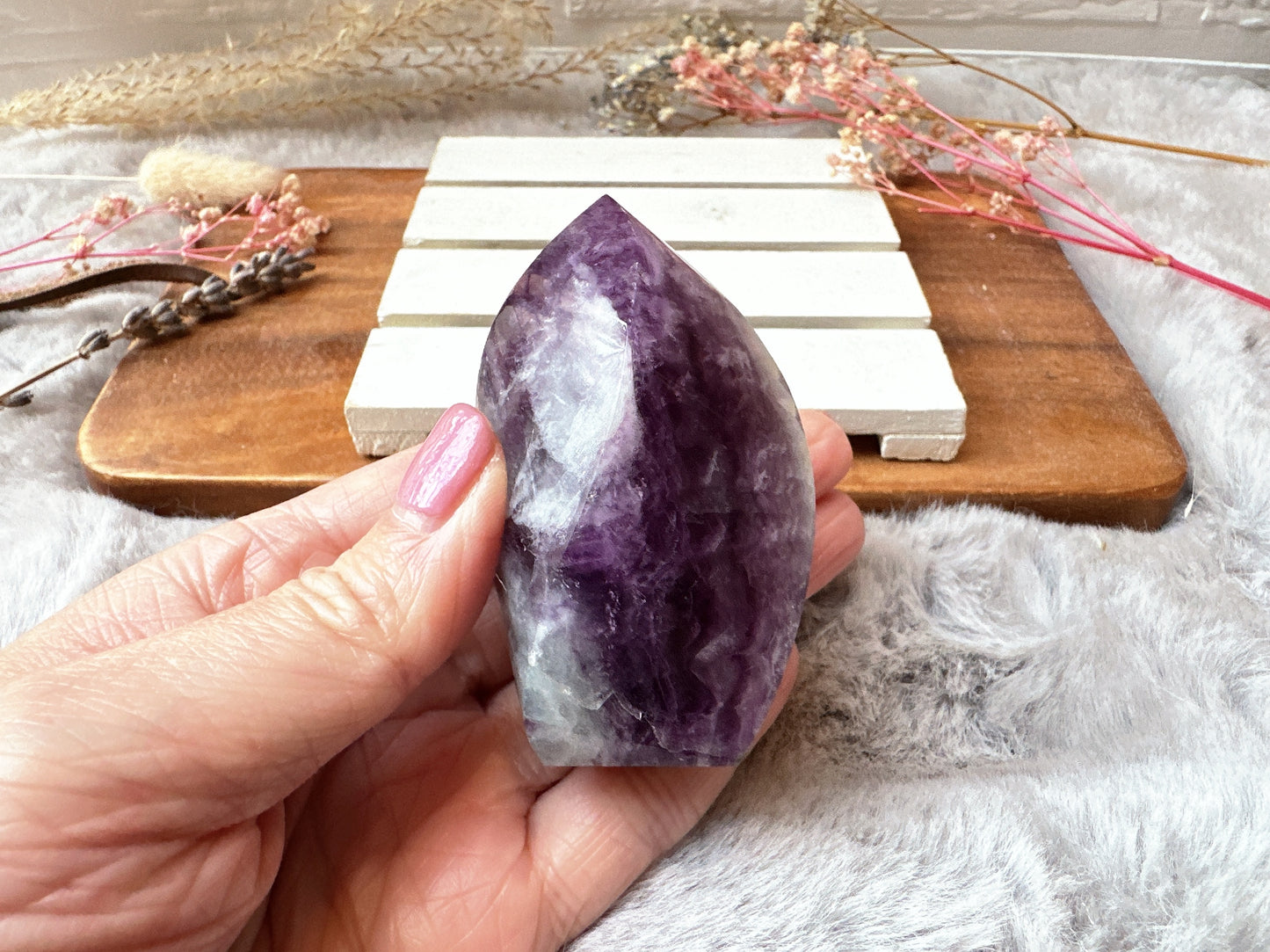 Small Watermelon Fluorite Flame