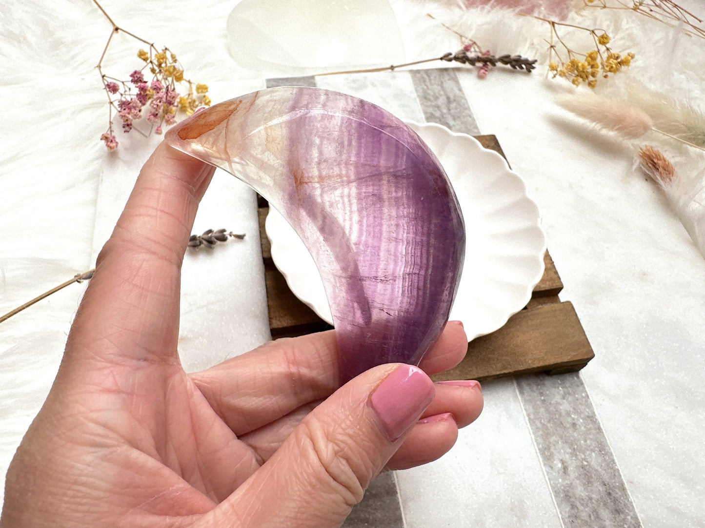Small Fluorite Moon Bowl