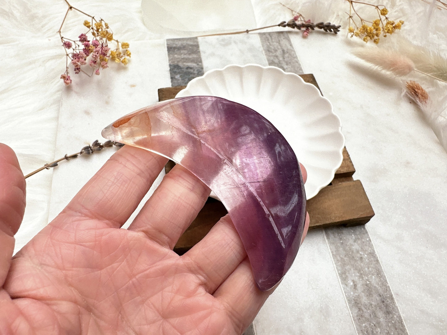 Small Fluorite Moon Bowl