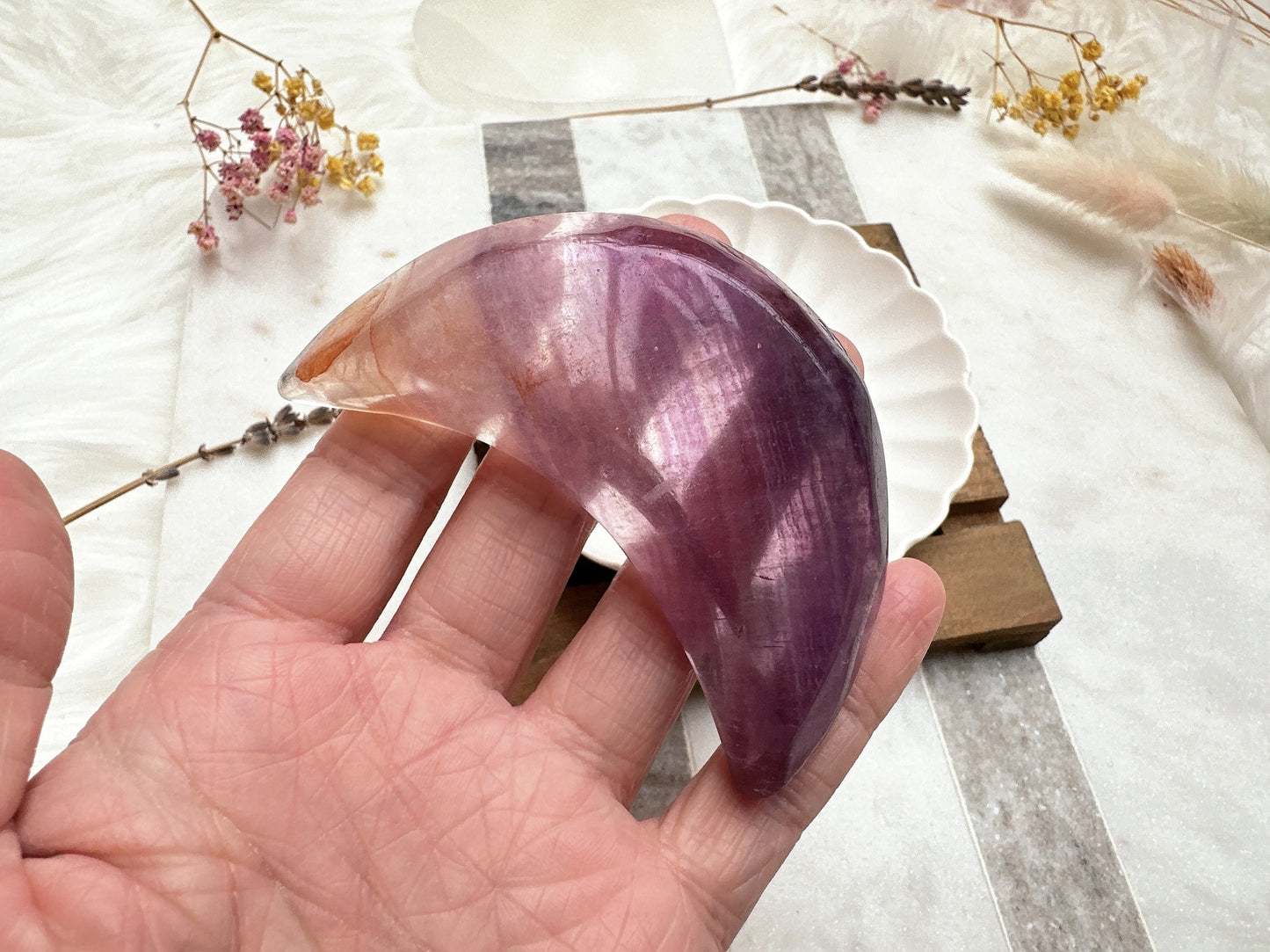 Small Fluorite Moon Bowl