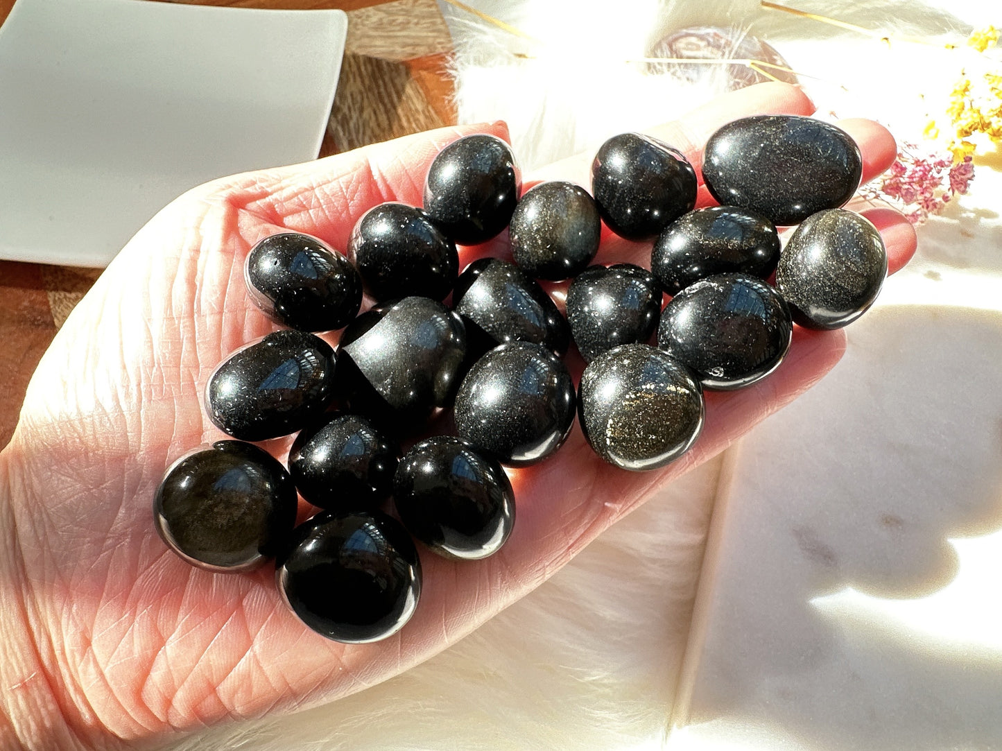 Mini Gold Sheen Obsidian Tumble
