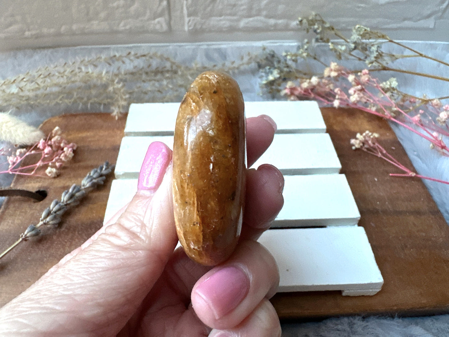 Small Golden Healer Palm Stone