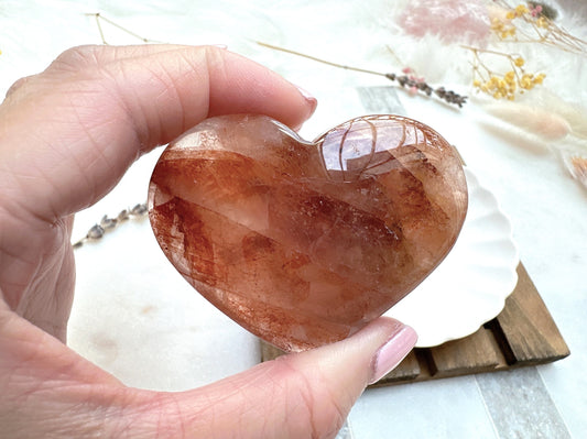 Hematoid Quartz Heart