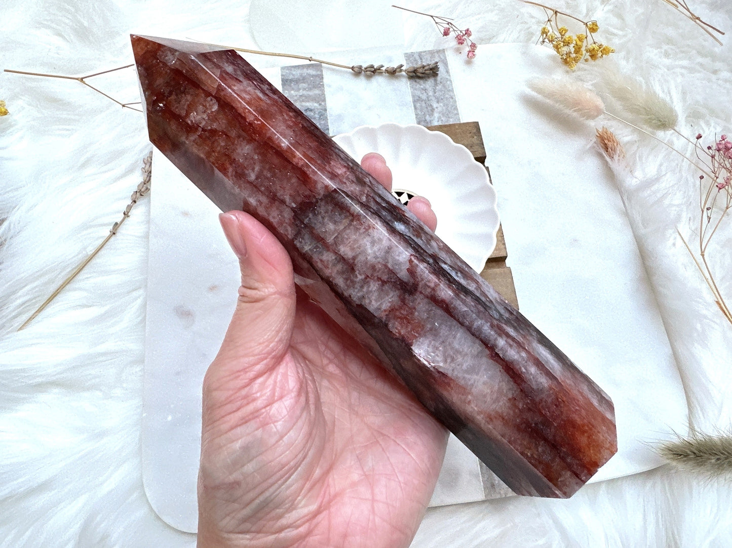 Large Hematoid (Fire) Quartz Tower