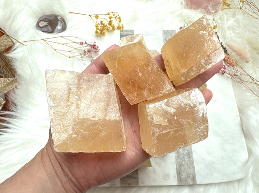 Raw Honey Calcite Chunk