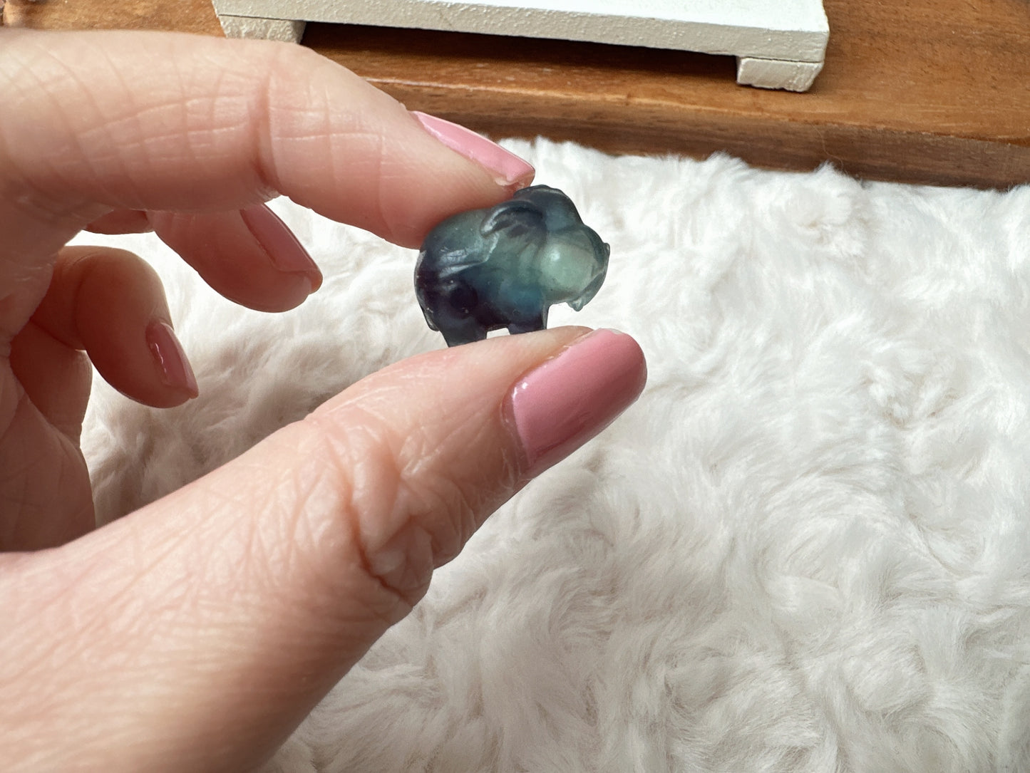 Set of 3 Cute Tiny Fluorite Carvings
