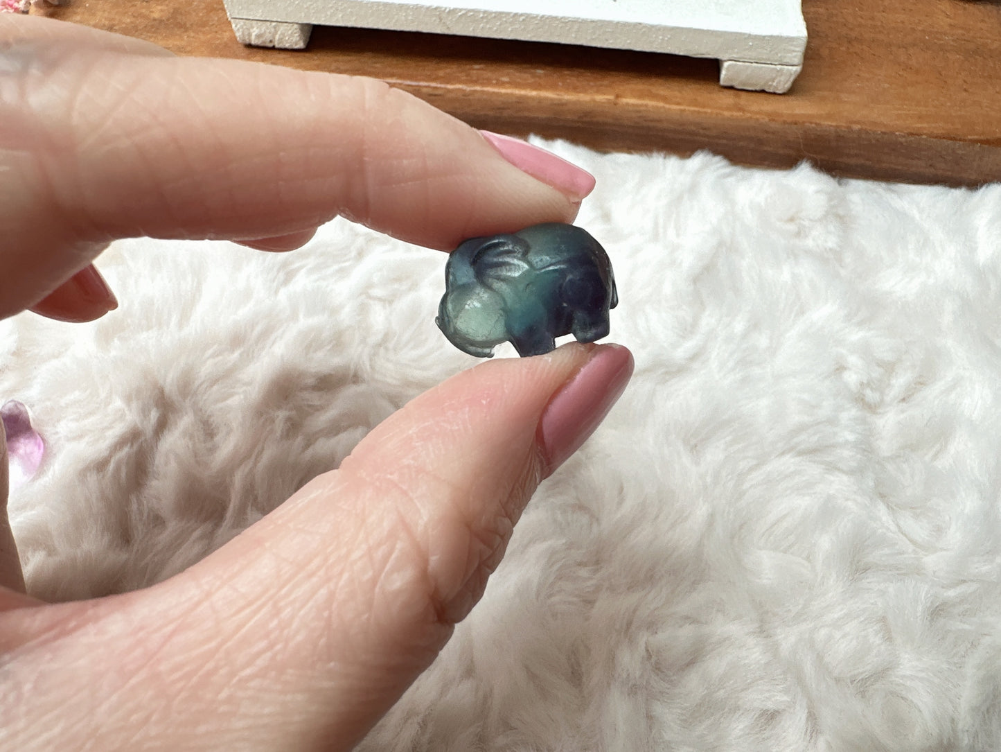 Set of 3 Cute Tiny Fluorite Carvings