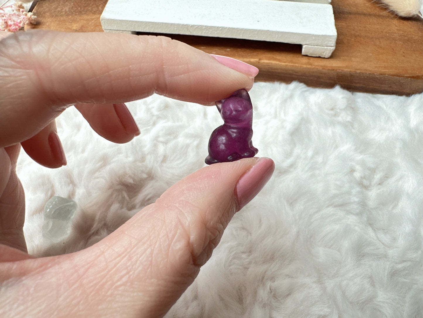 Set of 3 Cute Tiny Fluorite Carvings