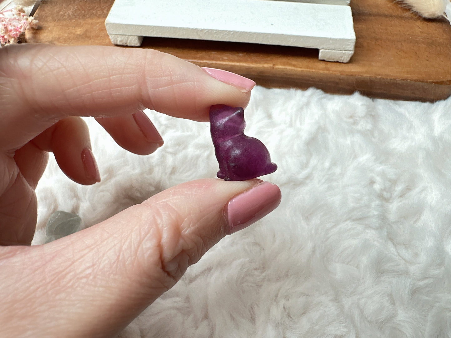 Set of 3 Cute Tiny Fluorite Carvings