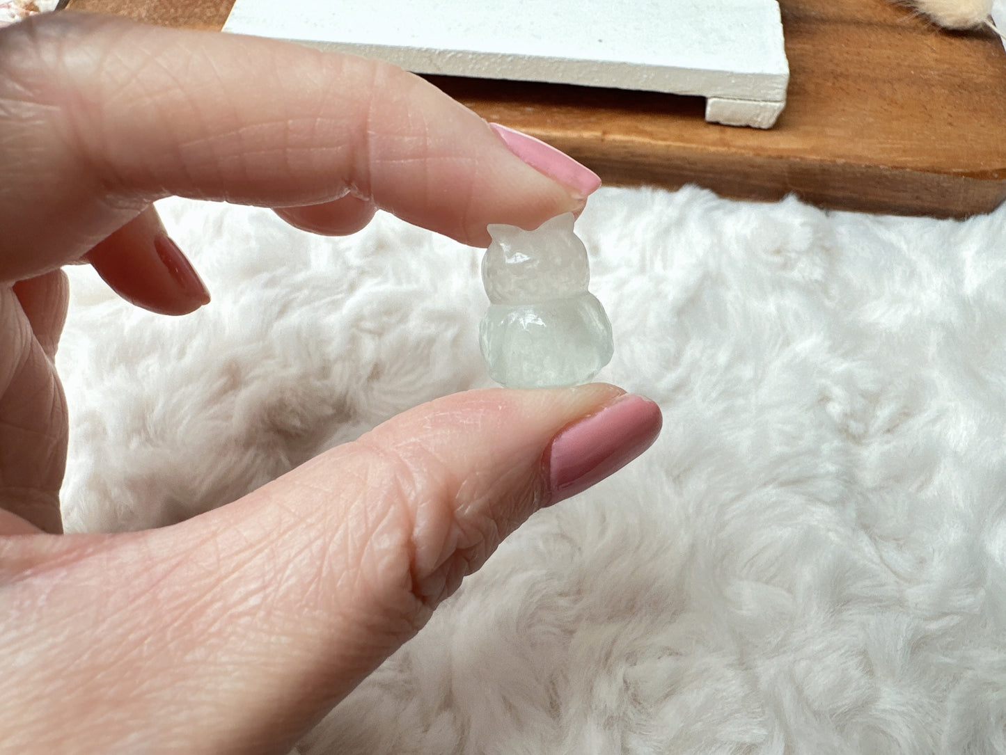 Set of 3 Cute Tiny Fluorite Carvings