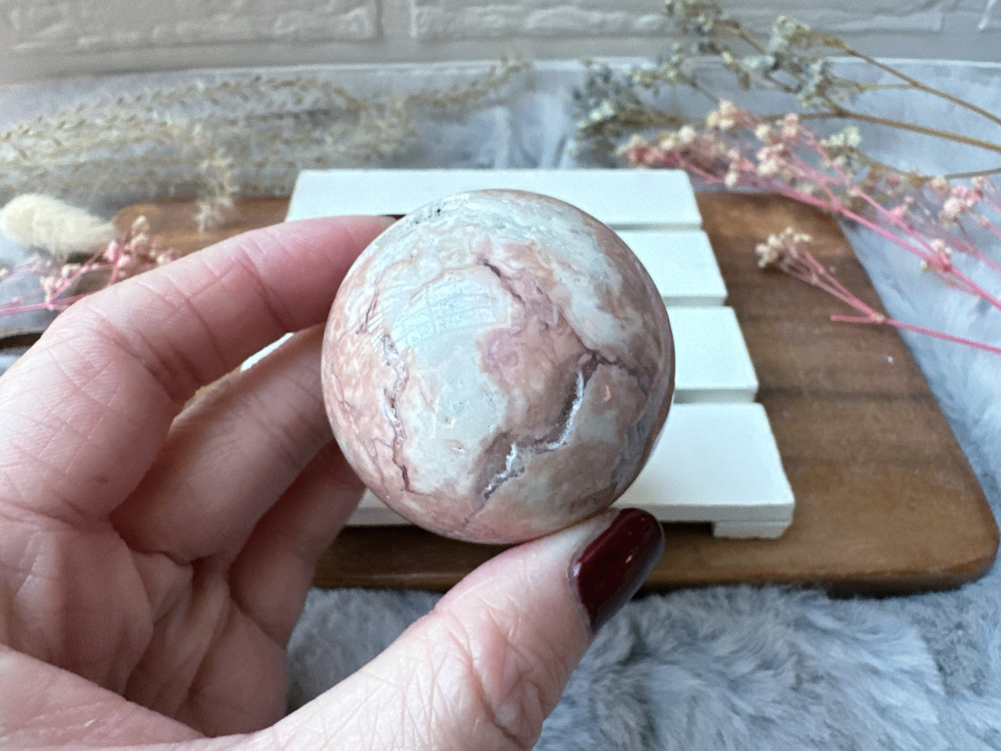 Small Pink Agate Sphere