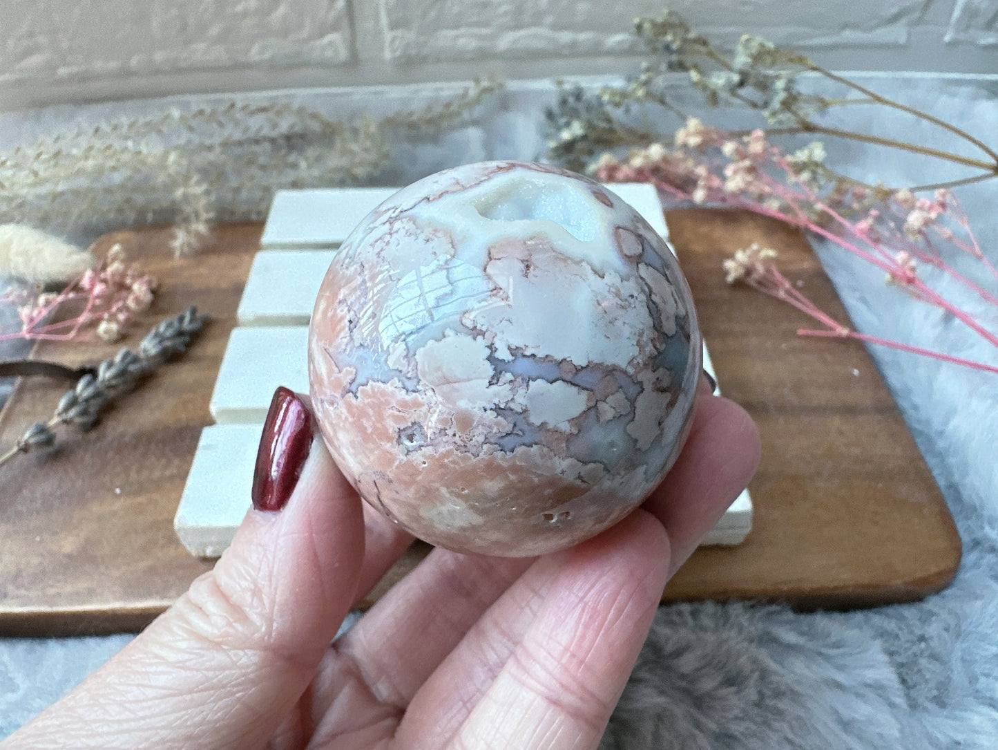 Small Pink Agate Sphere