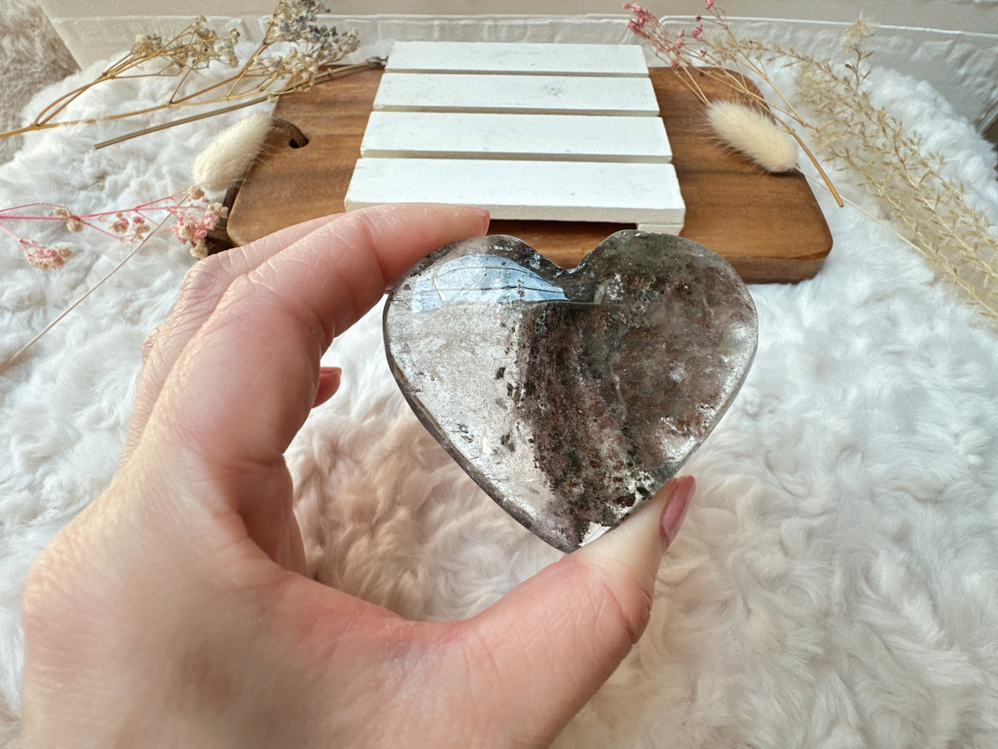 Garden Quartz Lodalite Heart