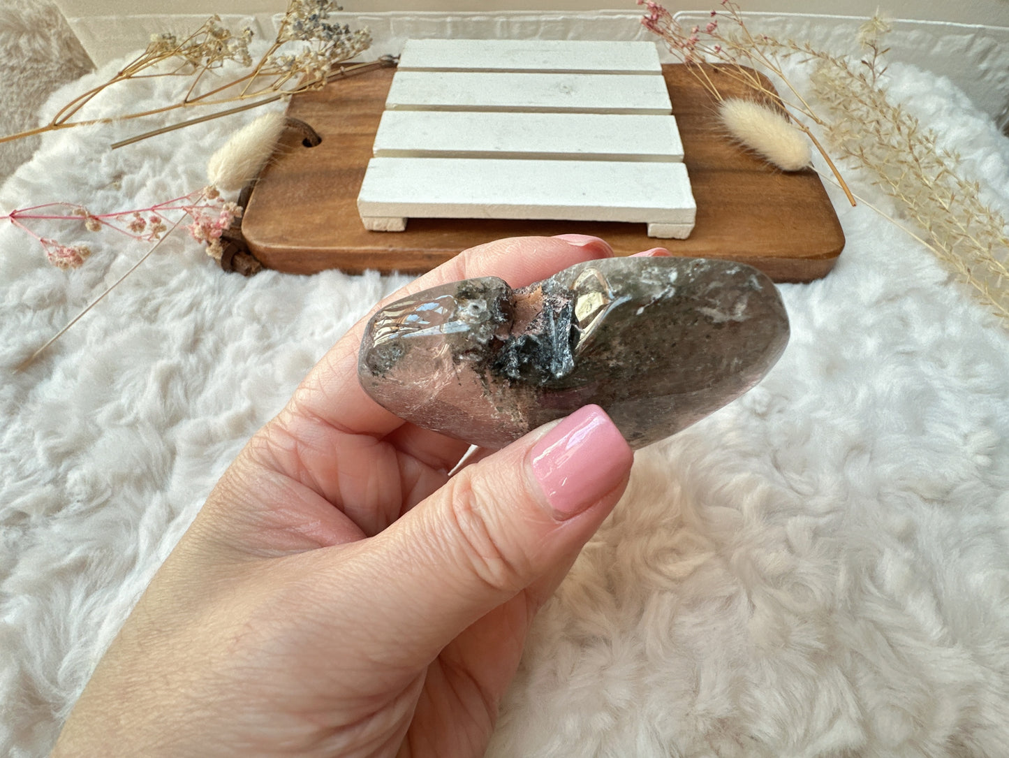 Garden Quartz Lodalite Heart