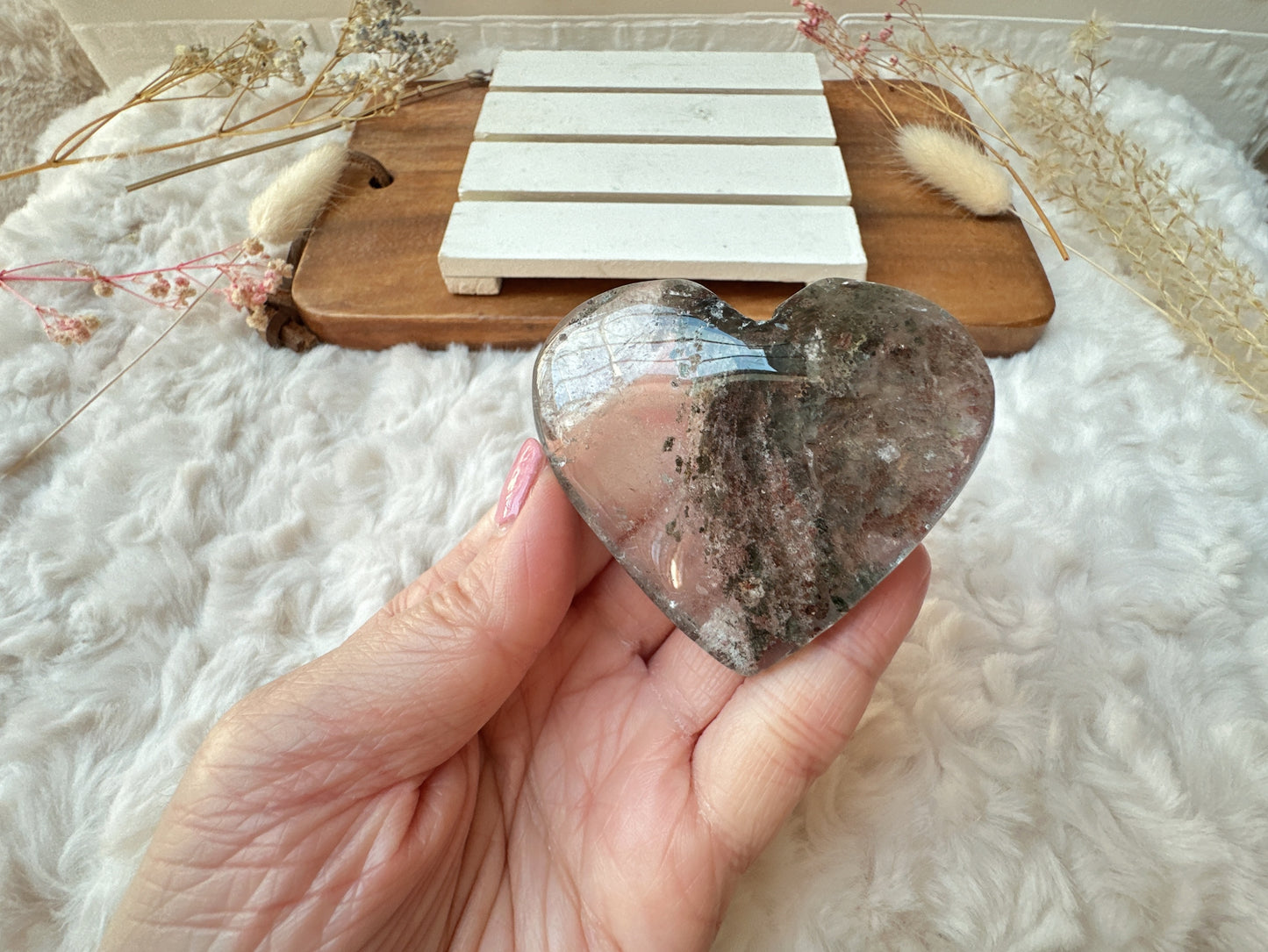 Garden Quartz Lodalite Heart