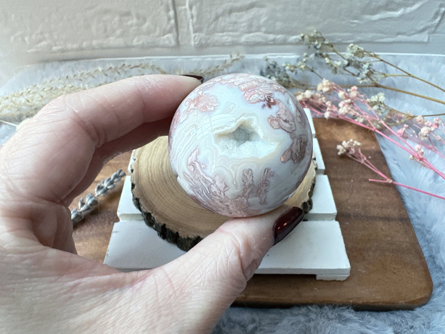 Small Pink Agate Sphere