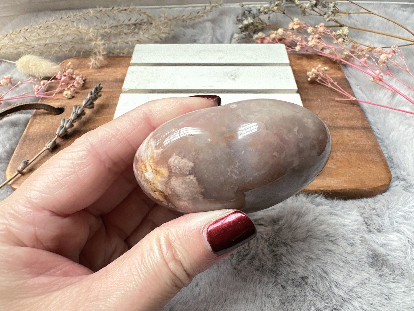 Flower Agate Heart