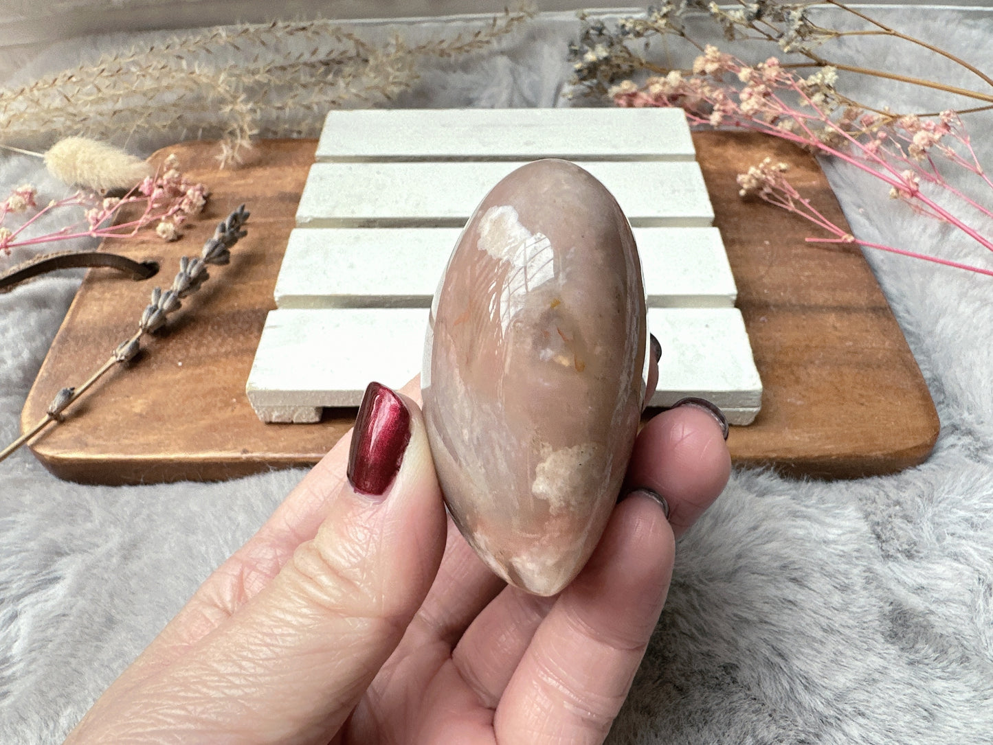 Flower Agate Heart