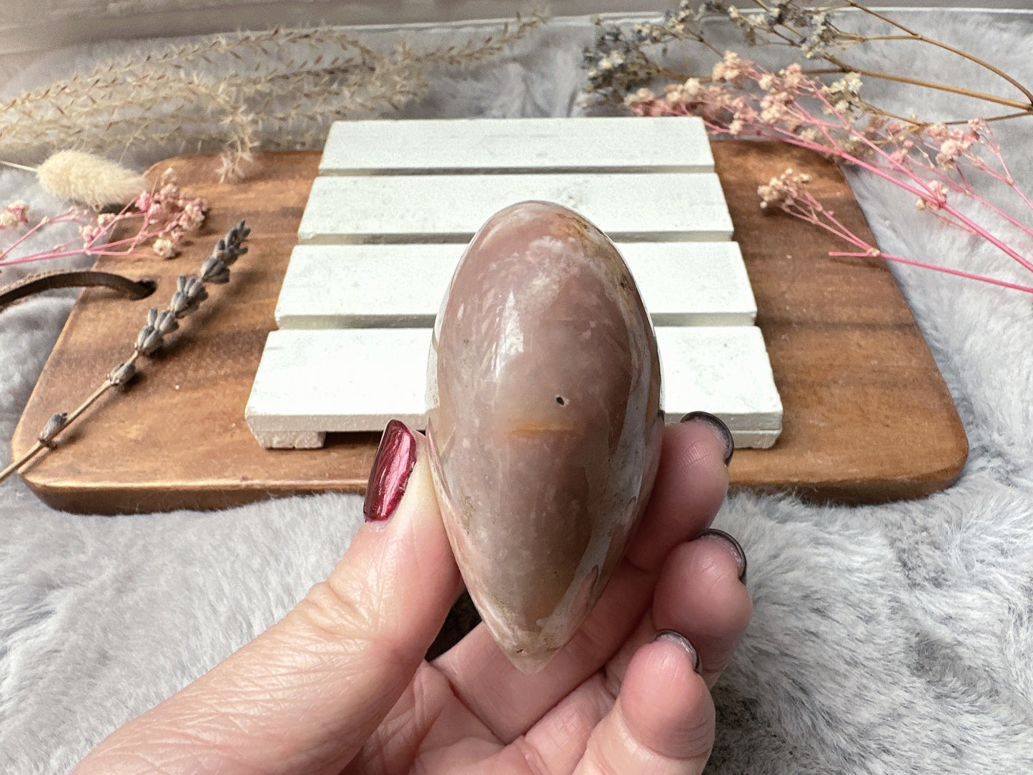 Flower Agate Heart