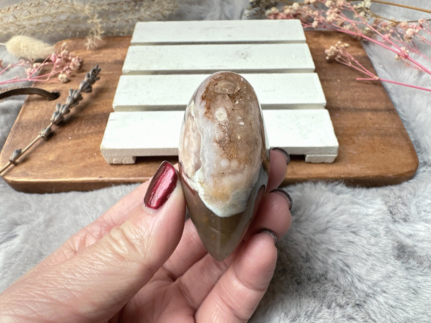 Flower Agate Heart