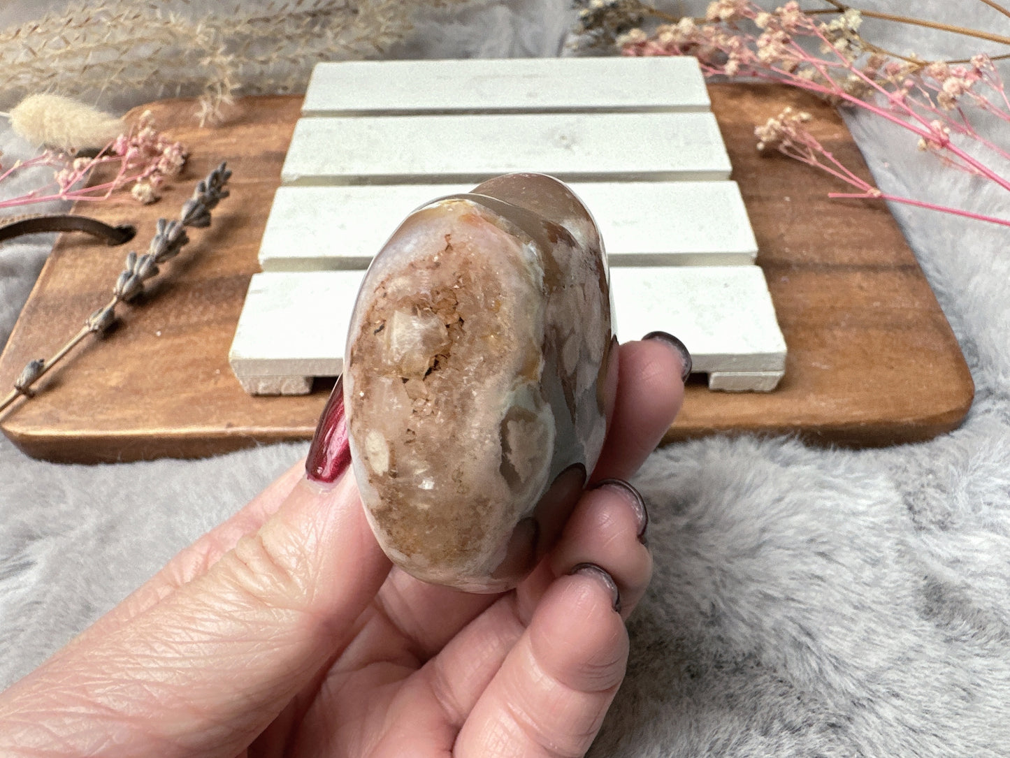 Flower Agate Heart