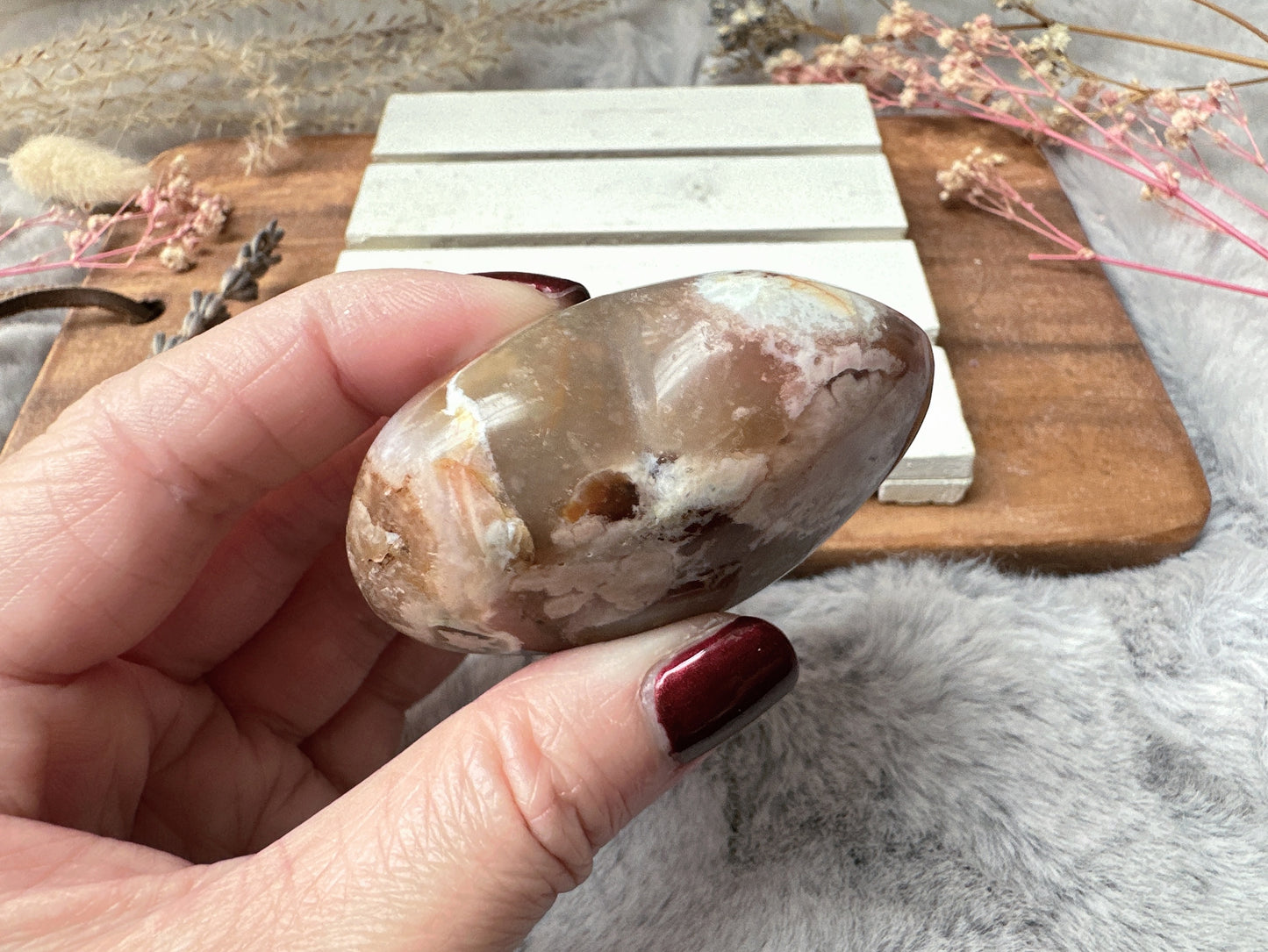 Flower Agate Heart