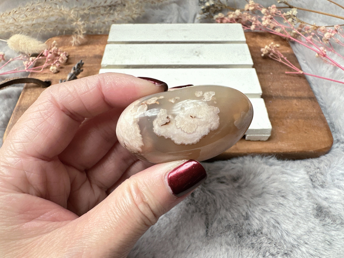 Flower Agate Heart