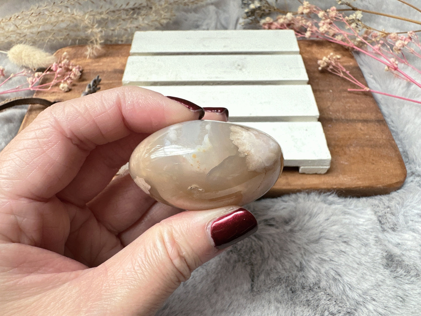 Flower Agate Heart