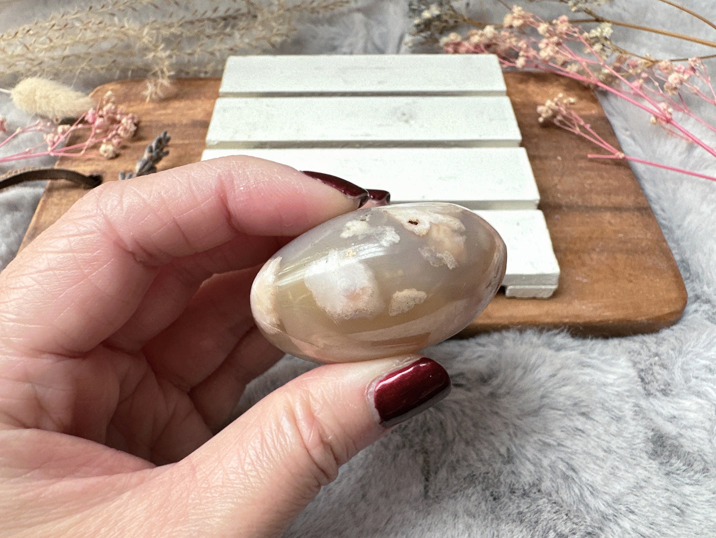 Flower Agate Heart