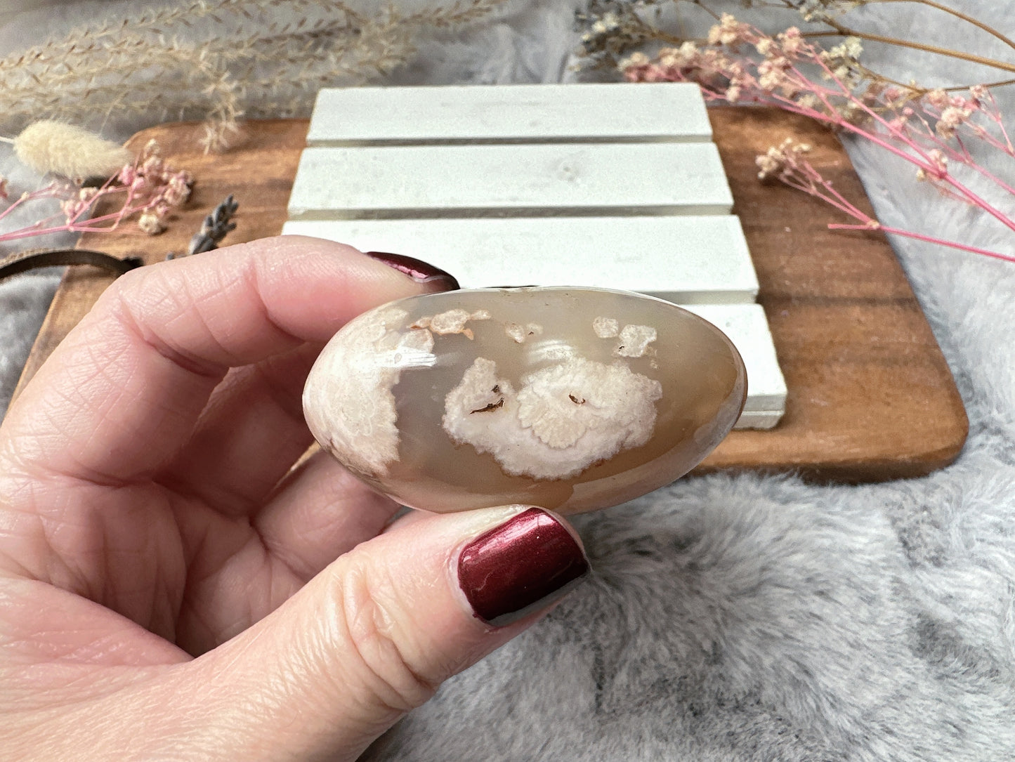 Flower Agate Heart