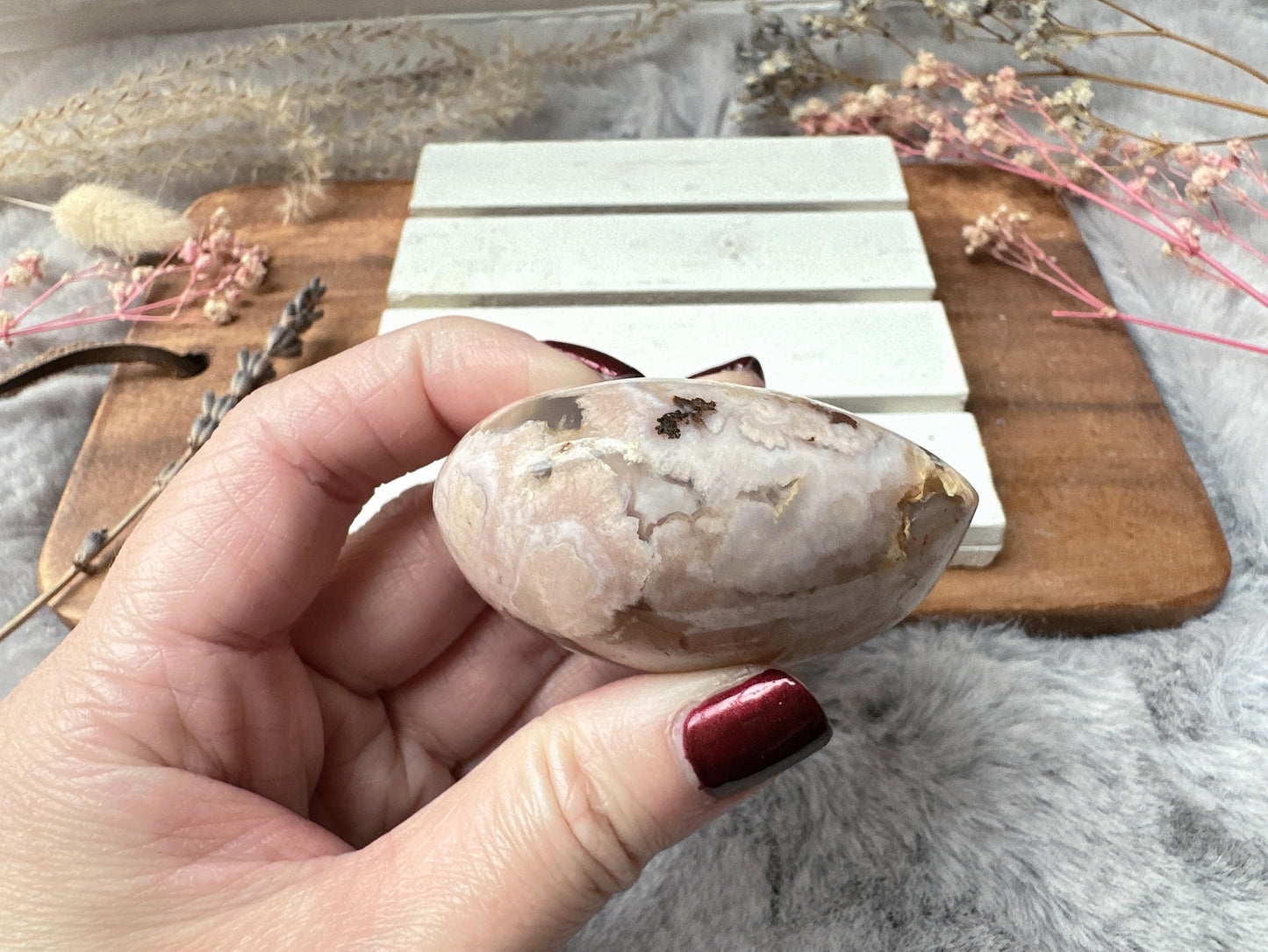 Flower Agate Heart