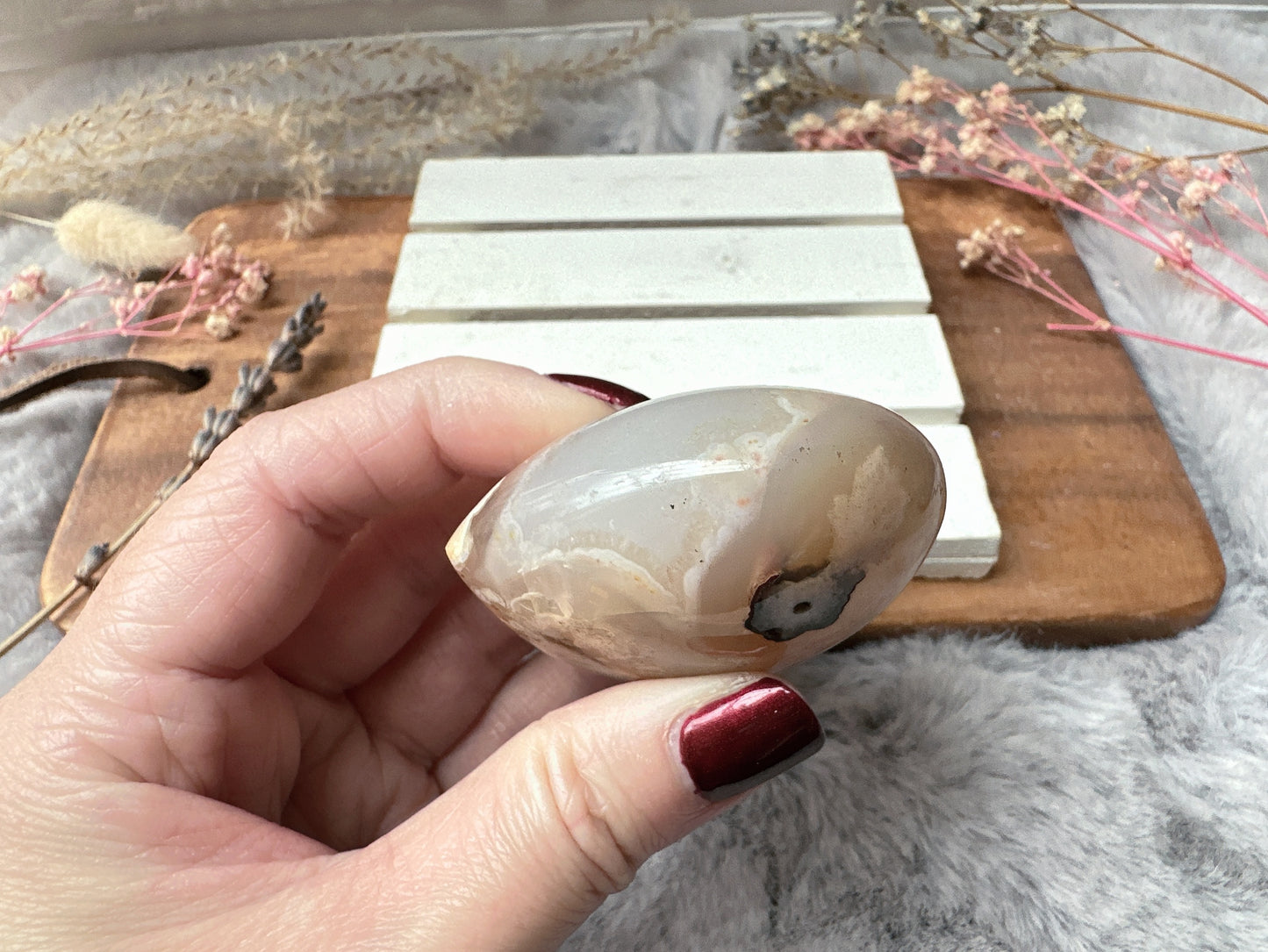 Flower Agate Heart