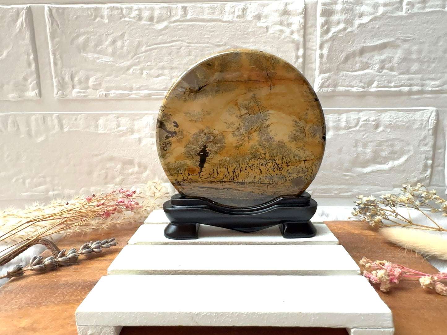 Picture Jasper Slab with Attached Stand