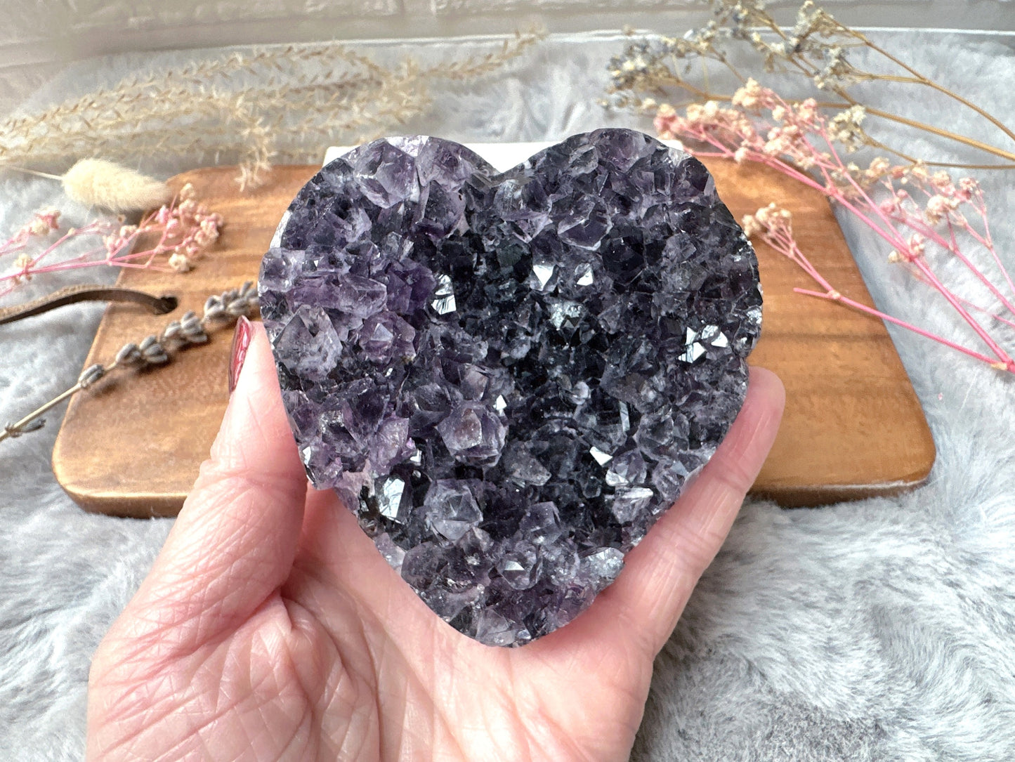 Amethyst Heart Cluster