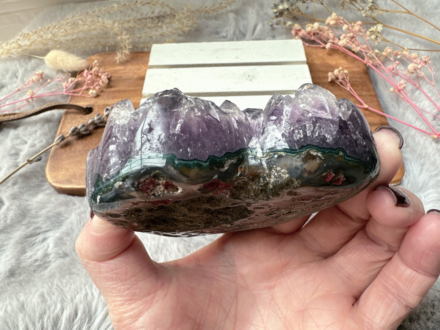 Amethyst Heart Cluster
