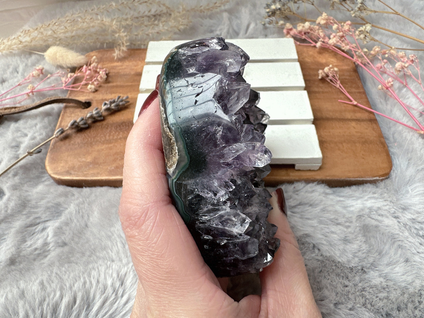 Amethyst Heart Cluster