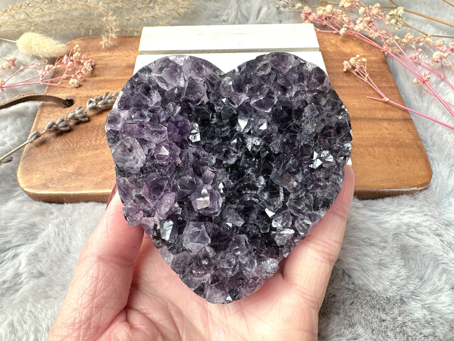 Amethyst Heart Cluster