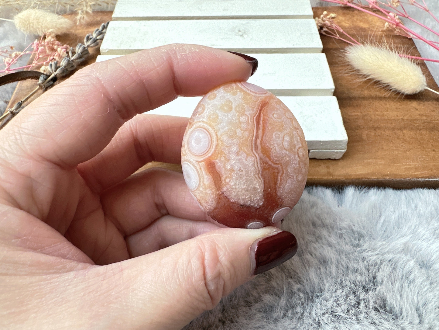 Small Gobi Agate Palm Stone