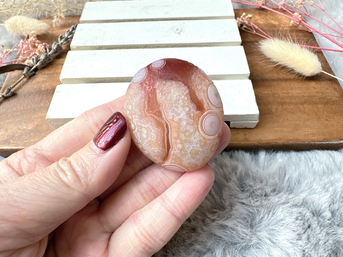 Small Gobi Agate Palm Stone