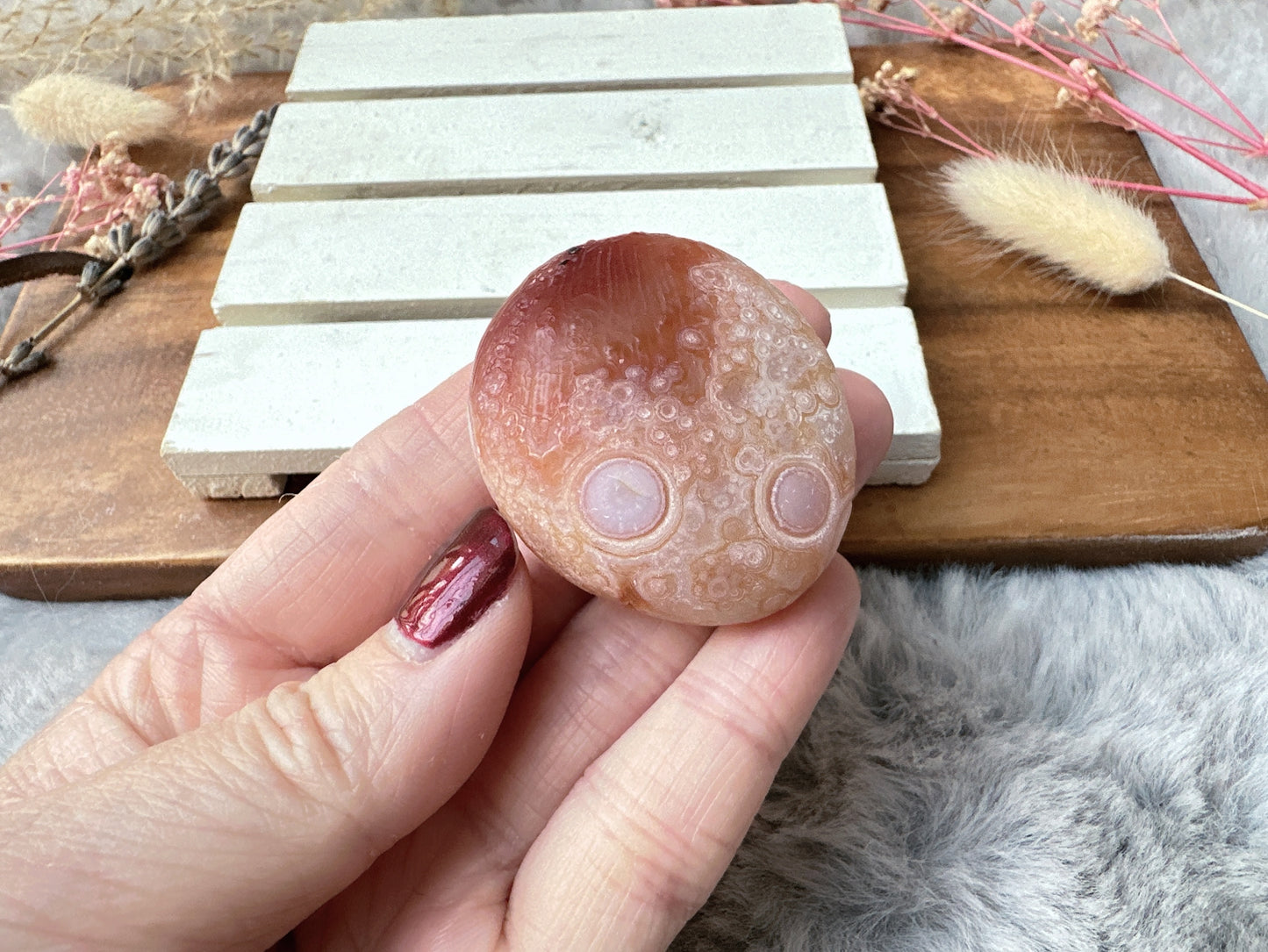 Small Gobi Agate Palm Stone