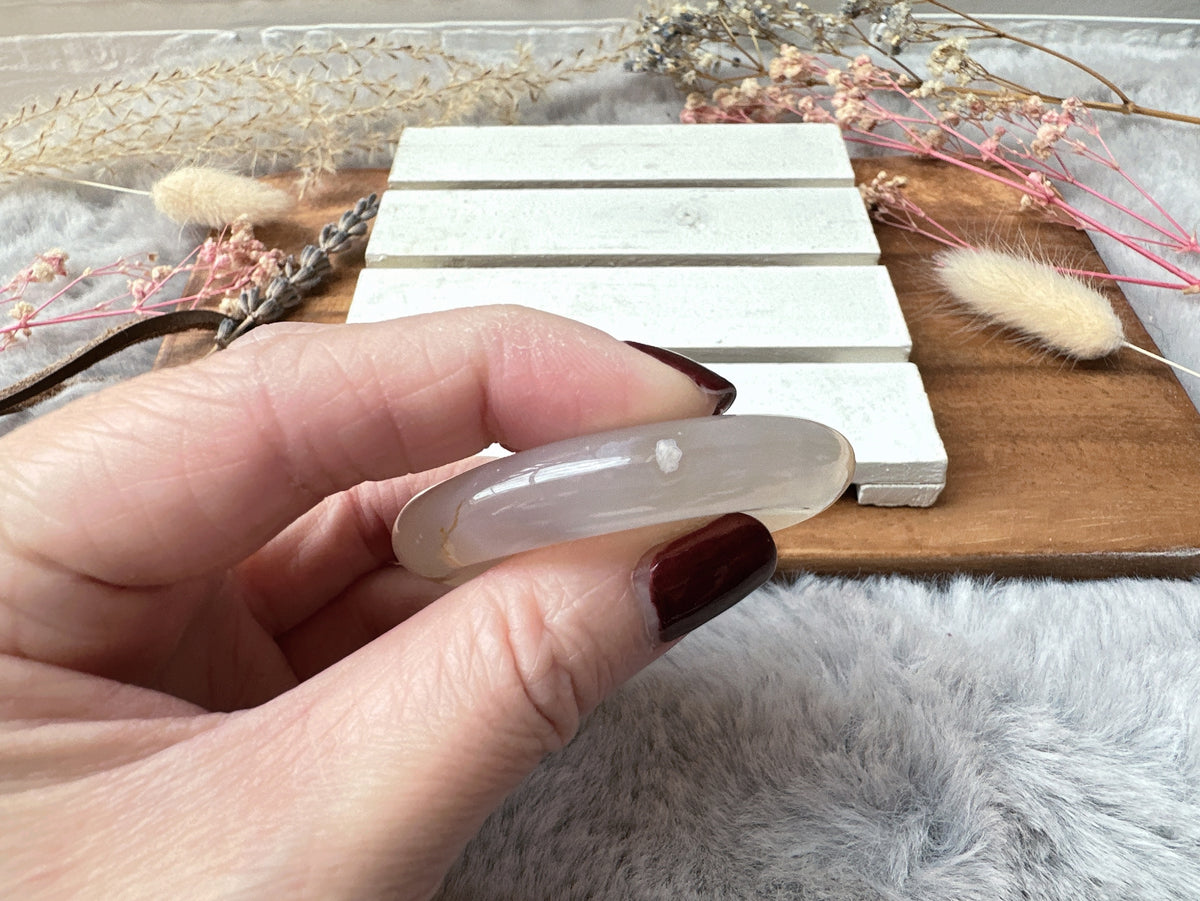 Flower Agate Worry Stone