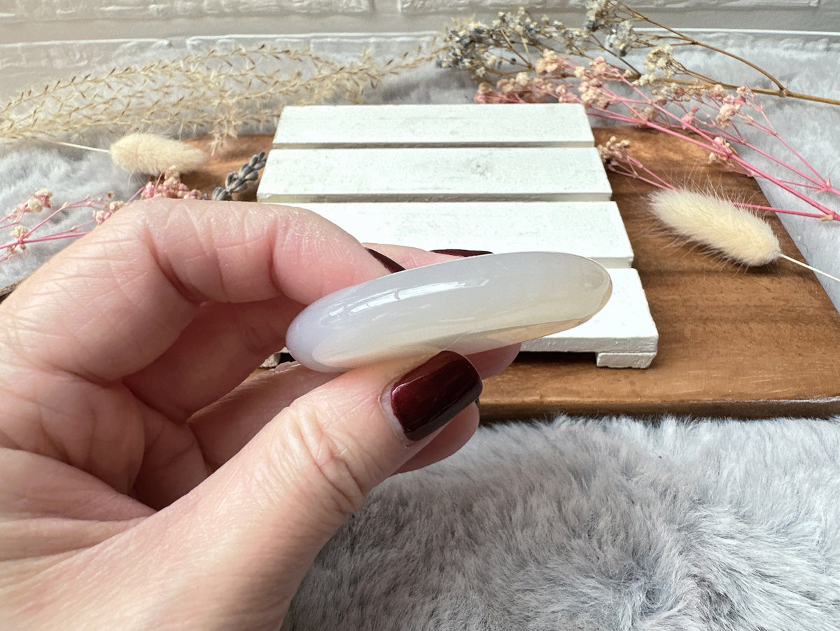 Flower Agate Worry Stone