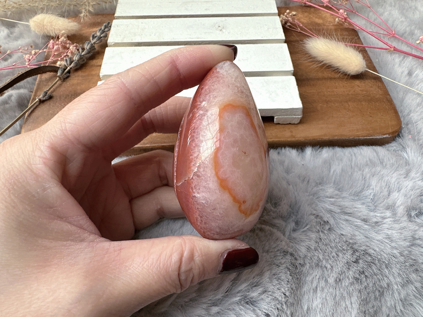 Small Carnelian Druzy Egg