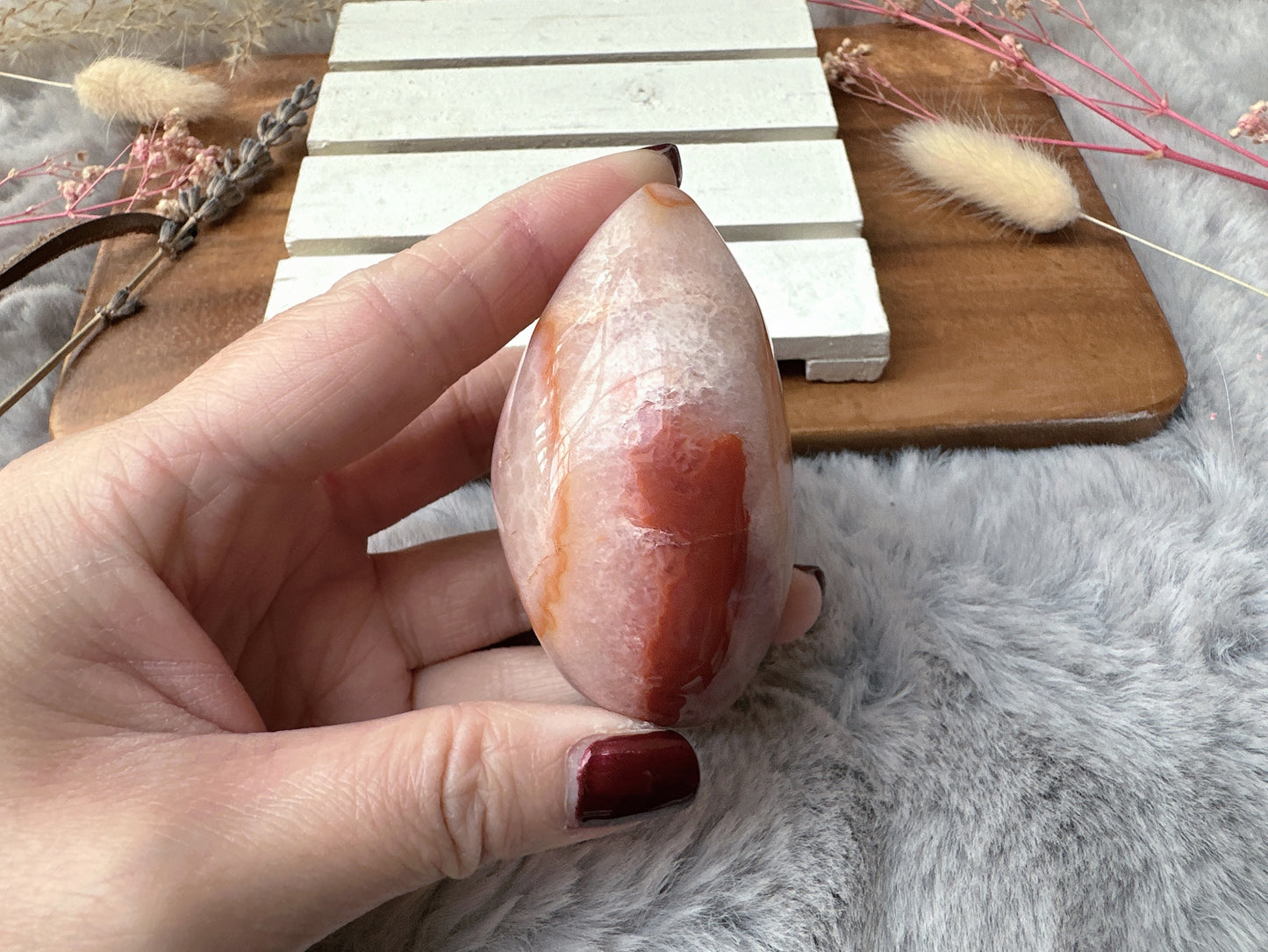 Small Carnelian Druzy Egg