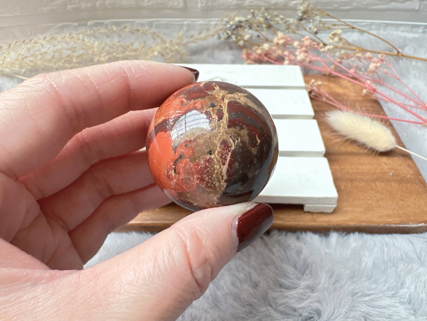 Small Red Jasper Sphere