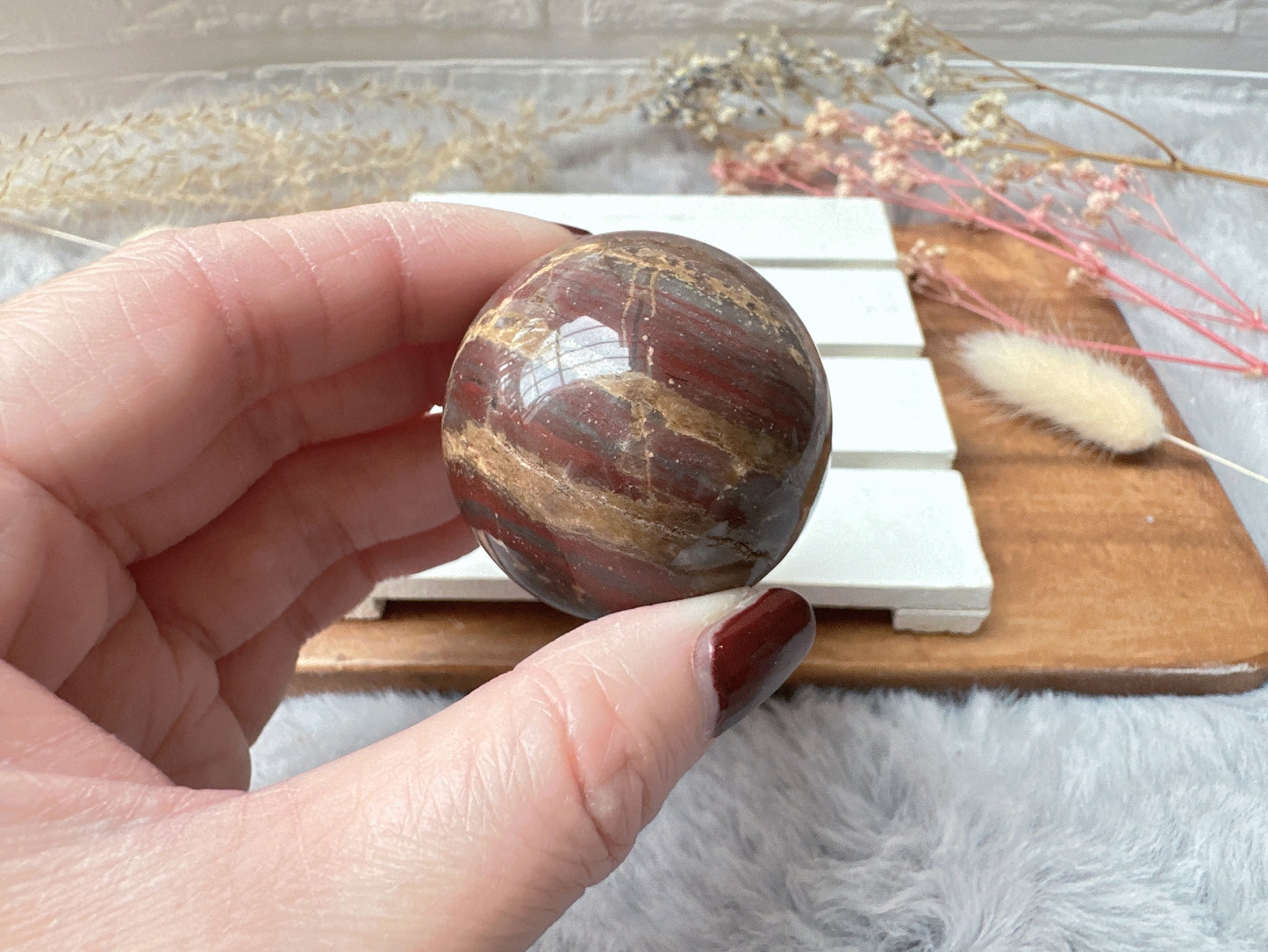 Small Red Jasper Sphere