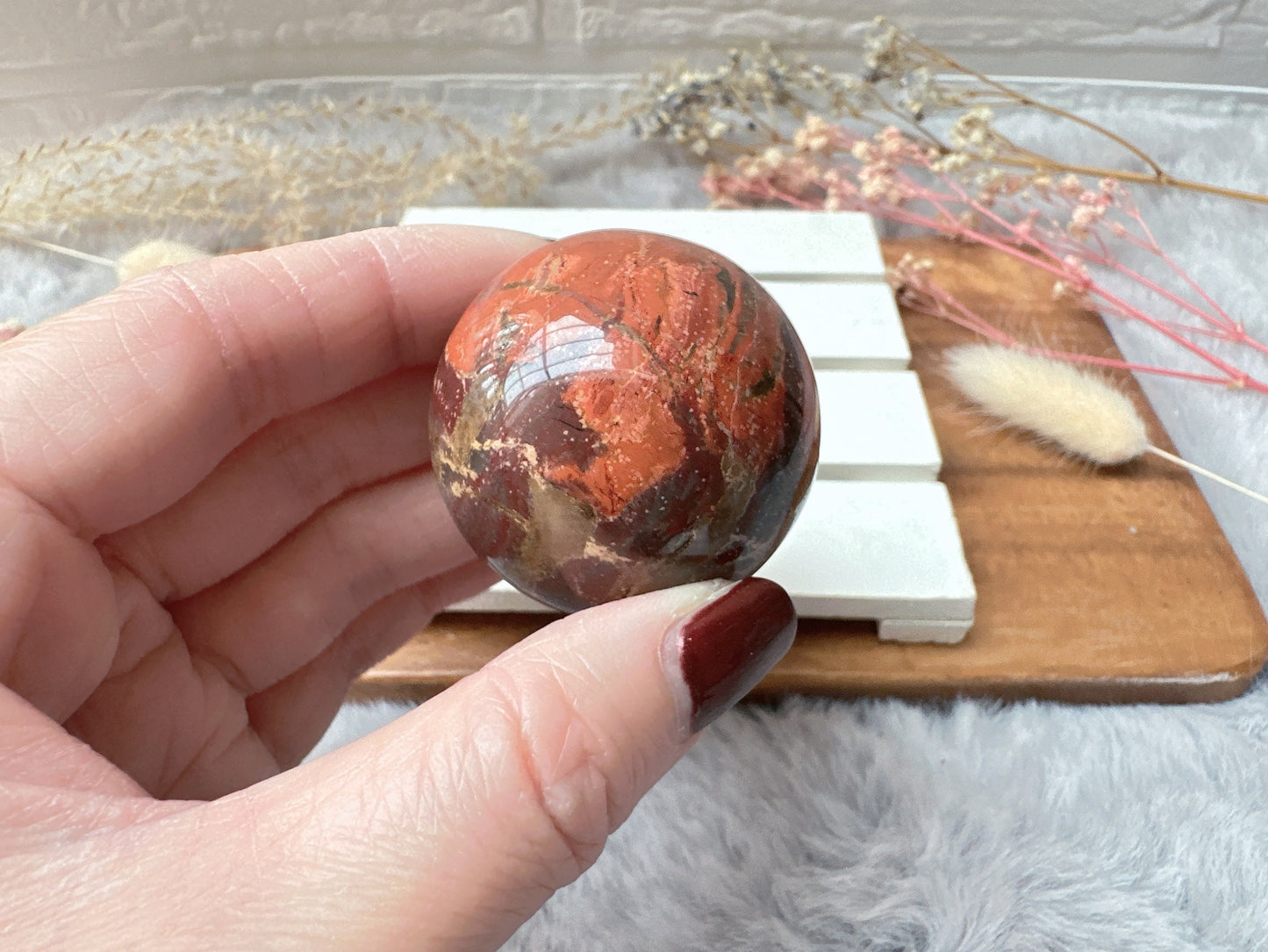 Small Red Jasper Sphere